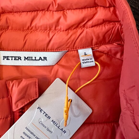 Peter Millar All Course Quilted Puffer Jacket in Burning Sunset Size Large NWT - Picture 7 of 12